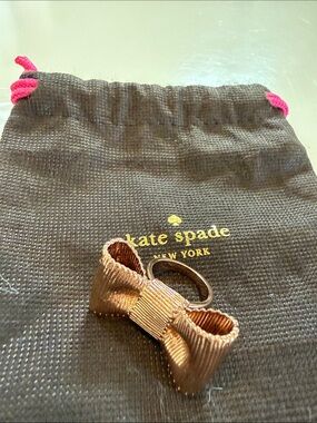kate spade rose gold bow ring size 7